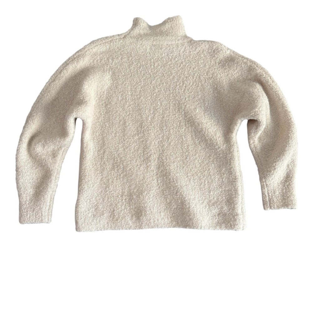 MAGASCHONI‎ Small Cream Textured Mock Neck Women's Sweater - Picture 2 of 9